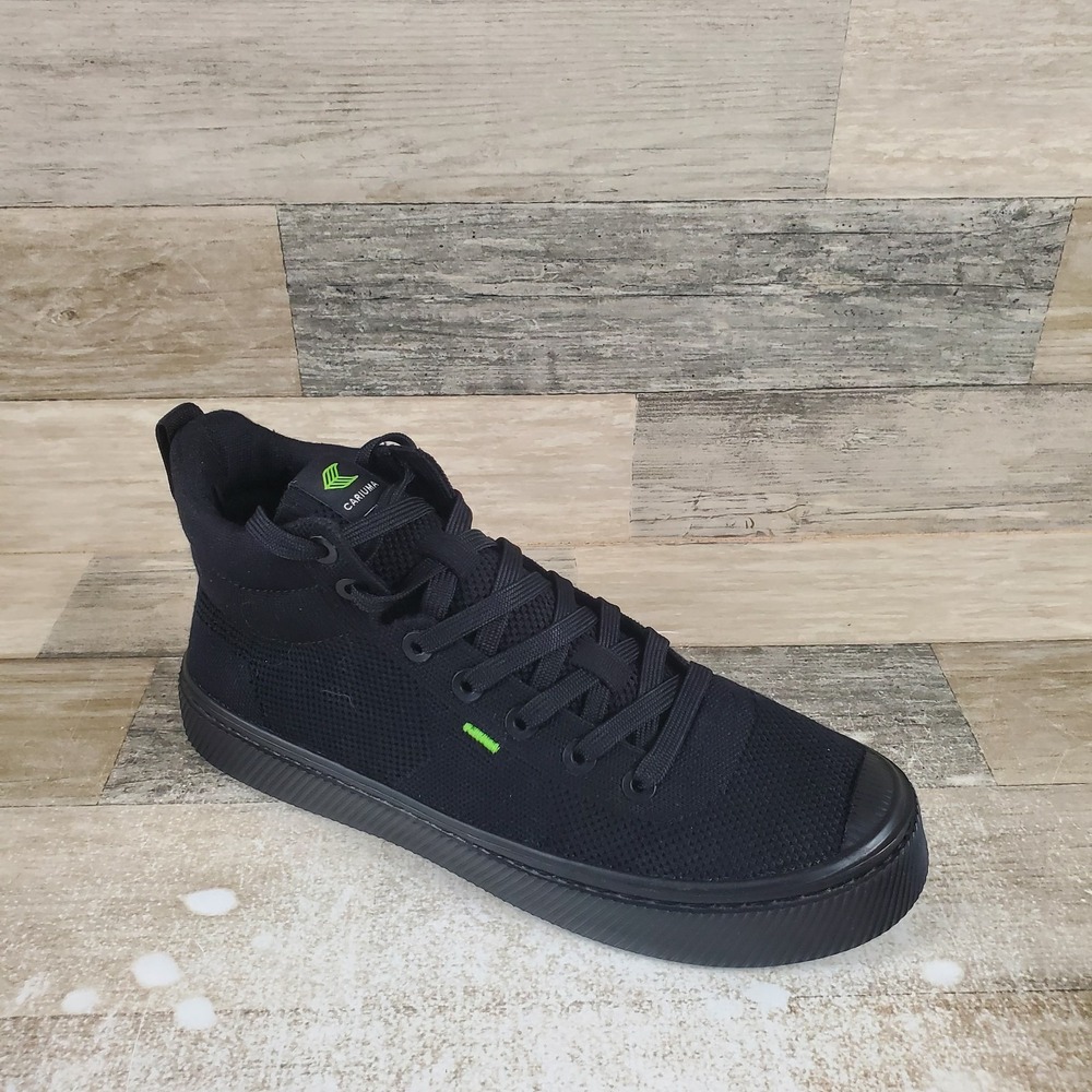 Cariuma IBI High Top All Mens 8 / Womens 9.5 Black Knit Running Sneakers